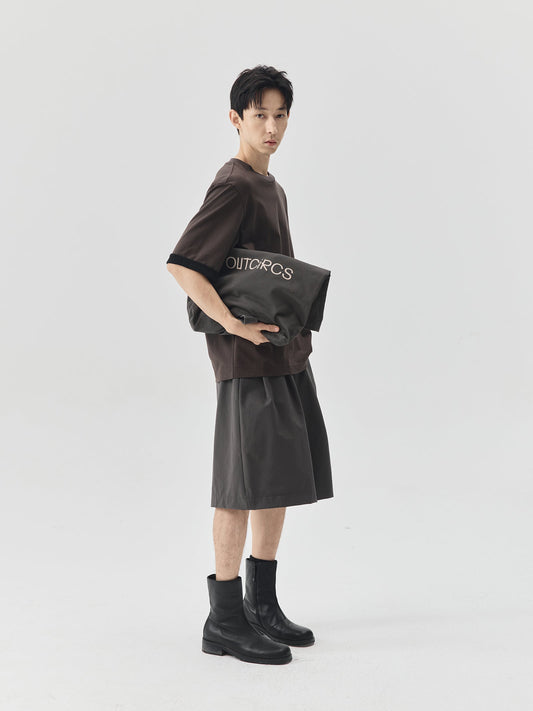 Splicing Sleeves Back Logo T-shirt