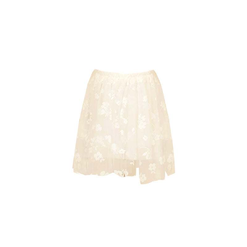 Snowflake Bloom Shorts White
