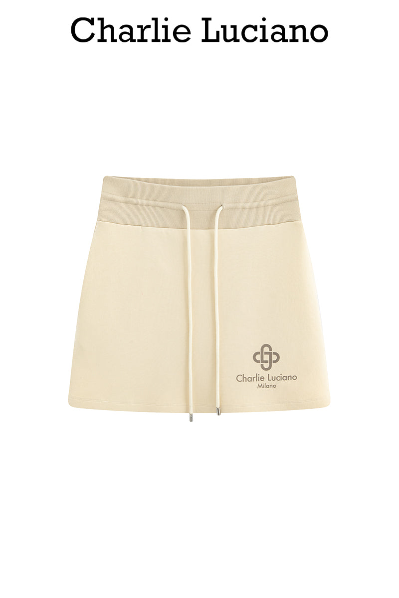 Logo Drawstring Skirt