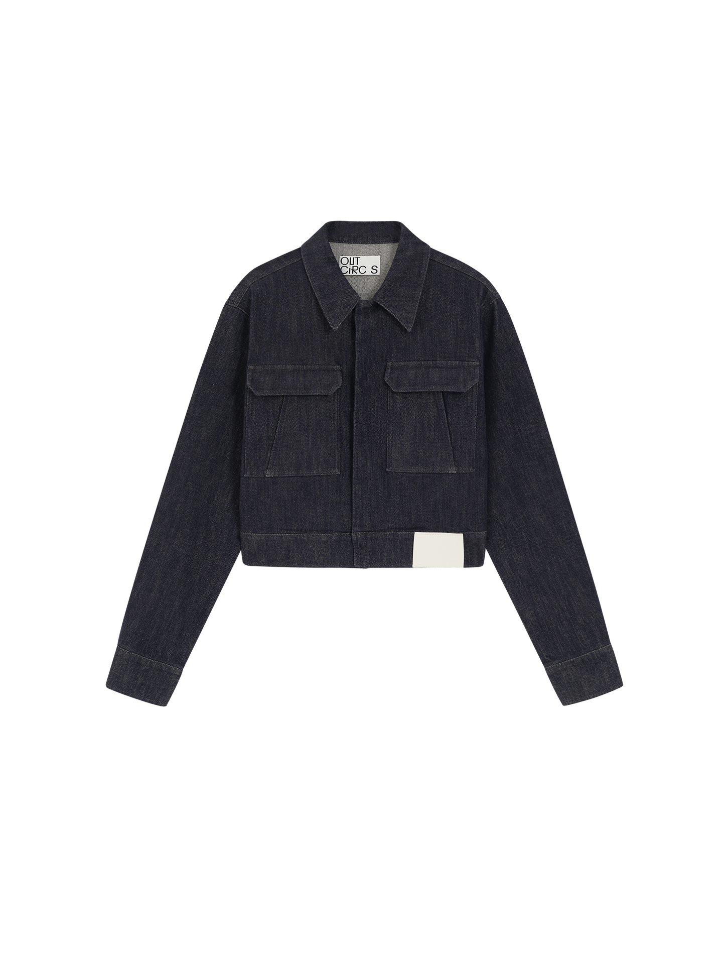 Cropped Raw Denim Boxy Jacket