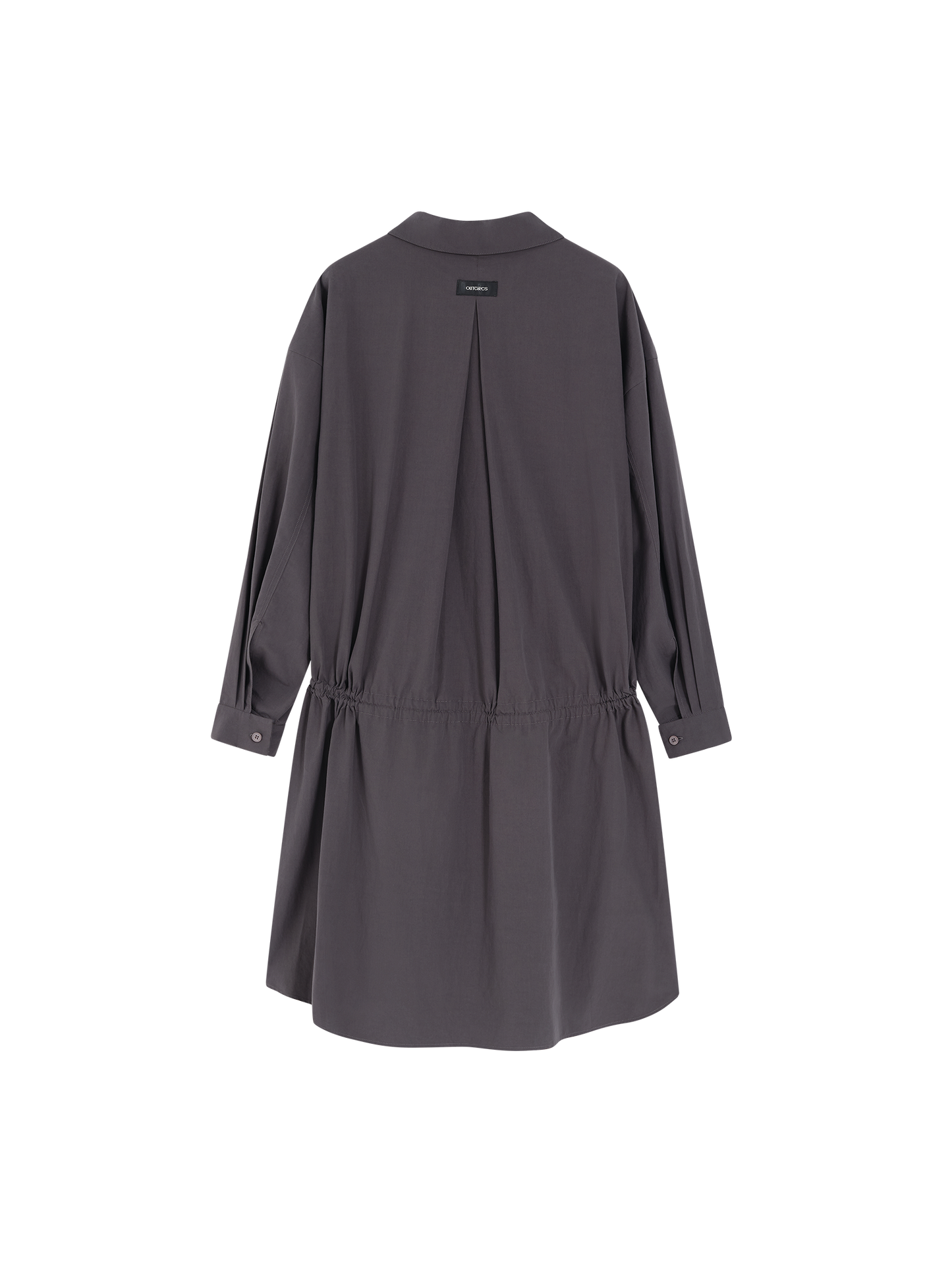 Loosen Form Drawstring Shirt Dress