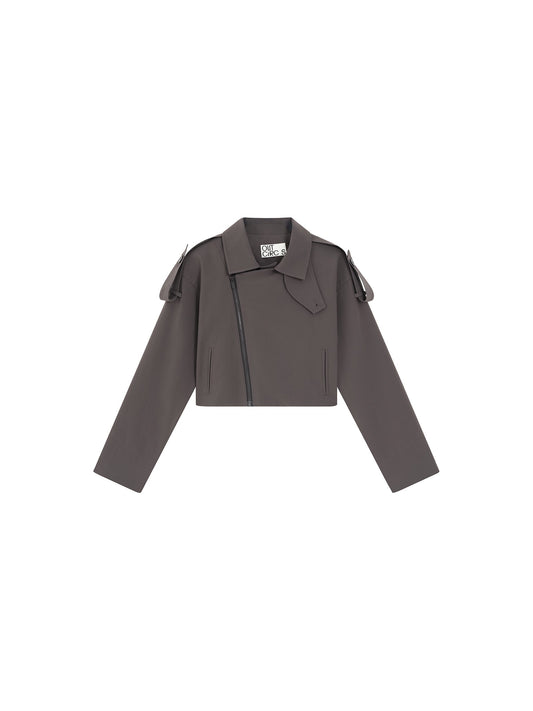 Shoulder Strap Cropped Jacket