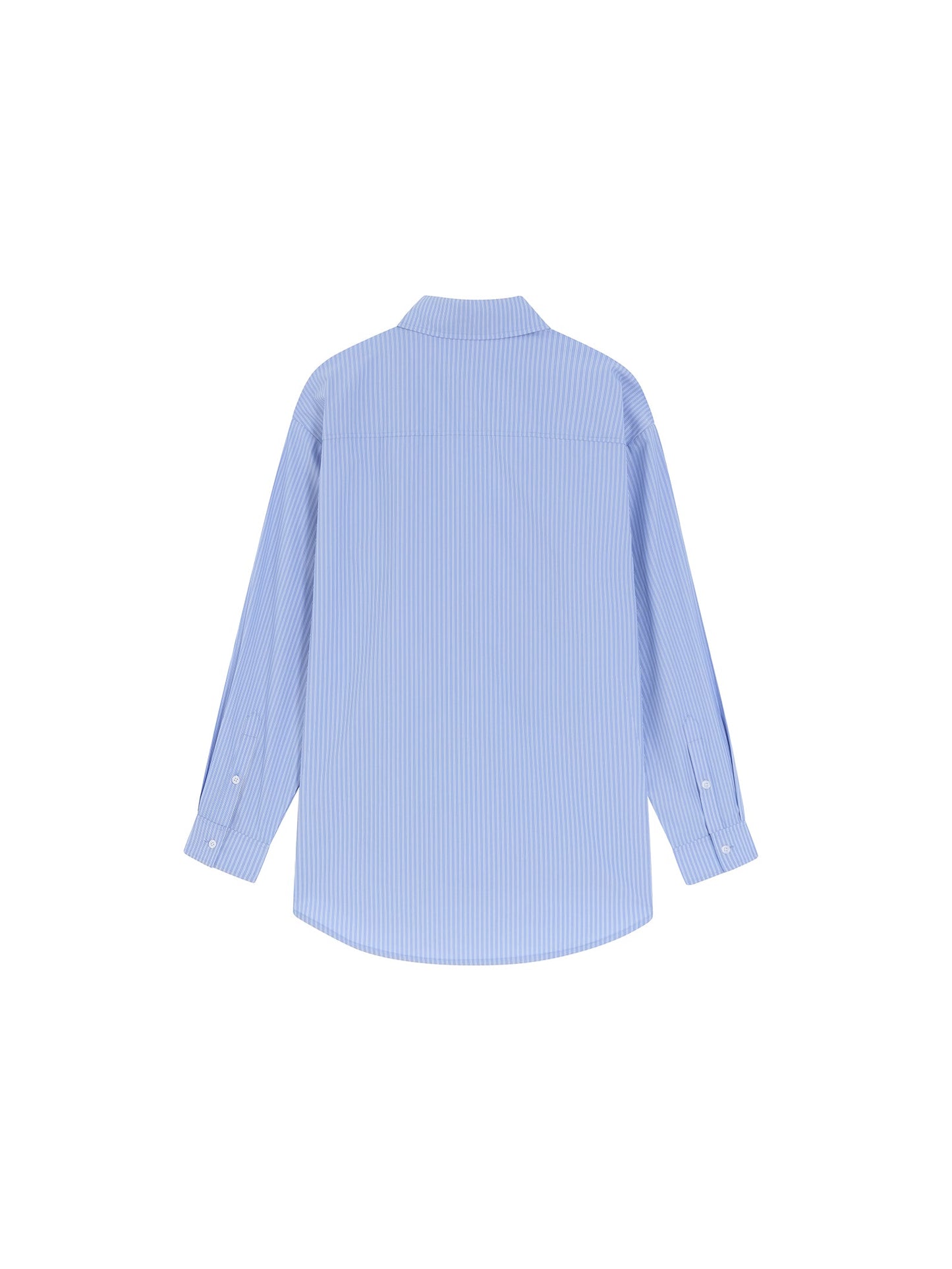 Blue Stripes Logo Front Pocket Shirt