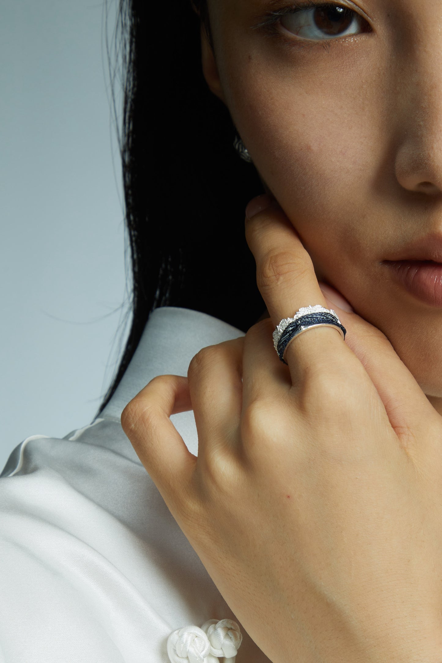 Woven Ribbon Slim Ring