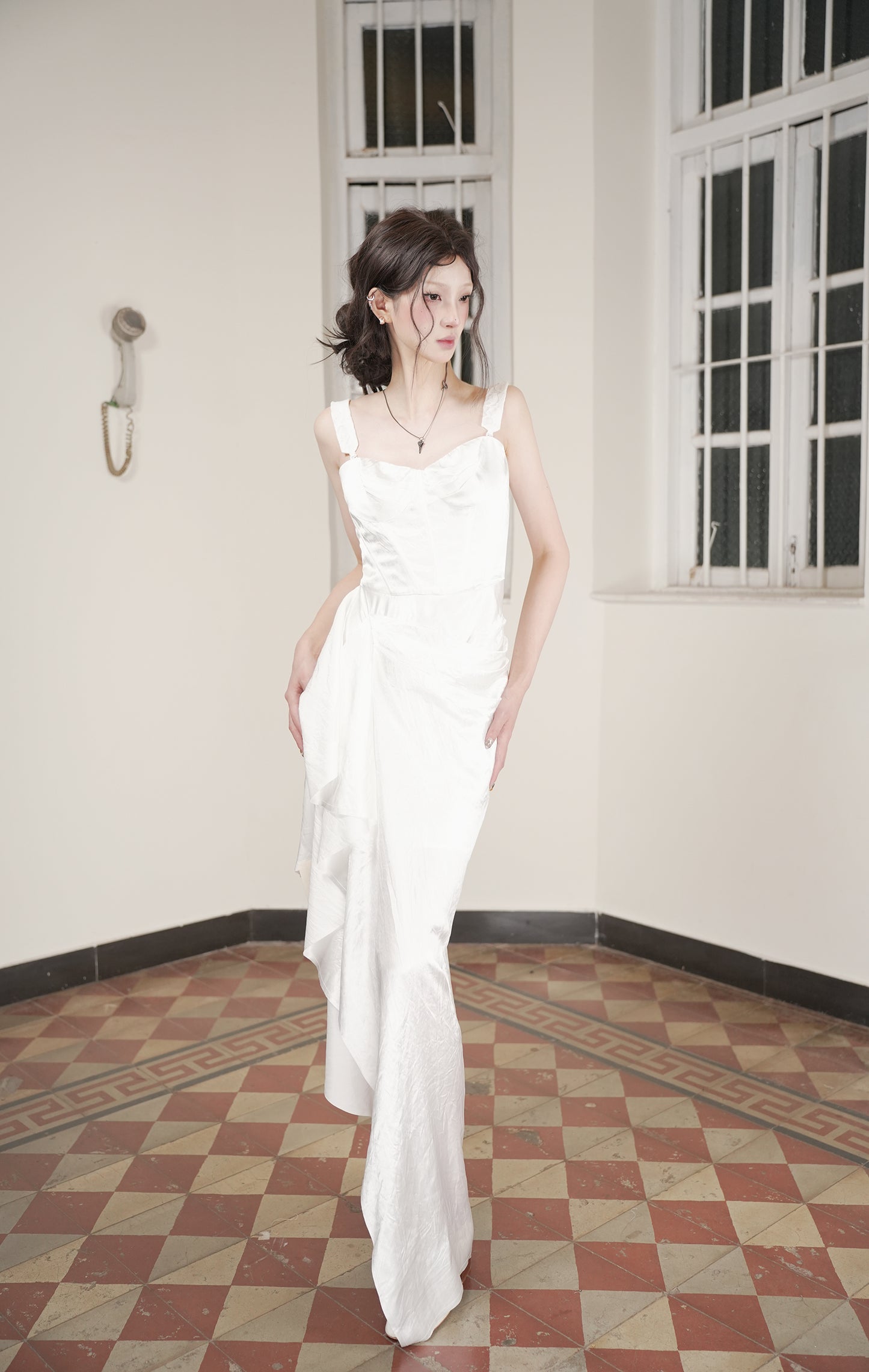 Kate Bustier Magic Word Bodycon Skirt White