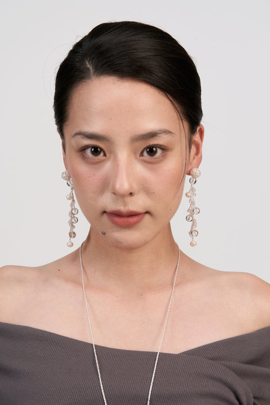Floating Light Drop Earrings · Ethereal Void (Large)