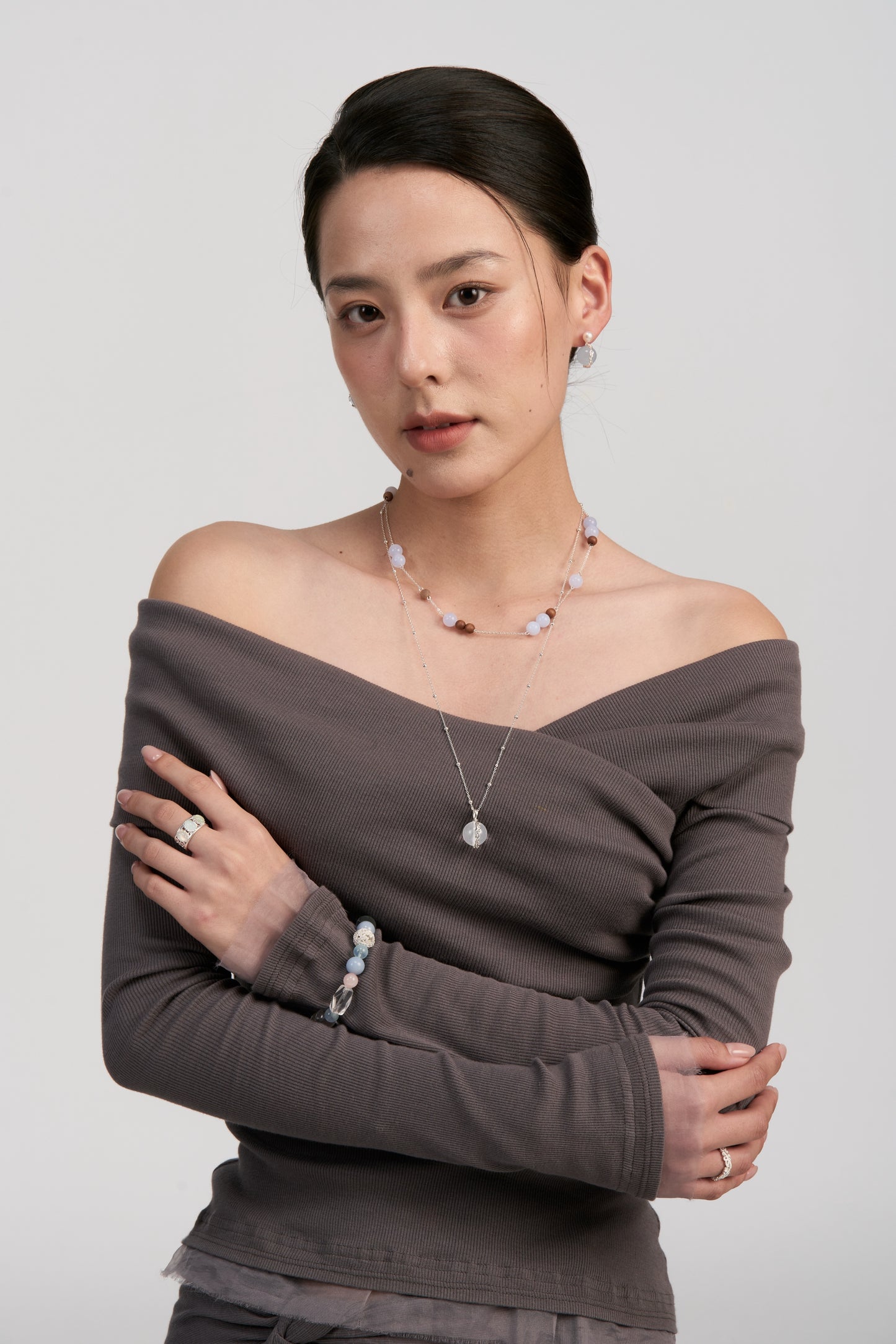 Vine-Set Layered Necklace