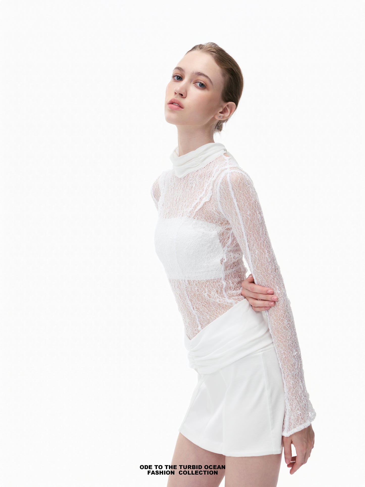 Luxury Nylon Hollow Out Lace Top