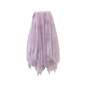 Forest Elf Tulle Skirt Washed Dyed Taro Purple