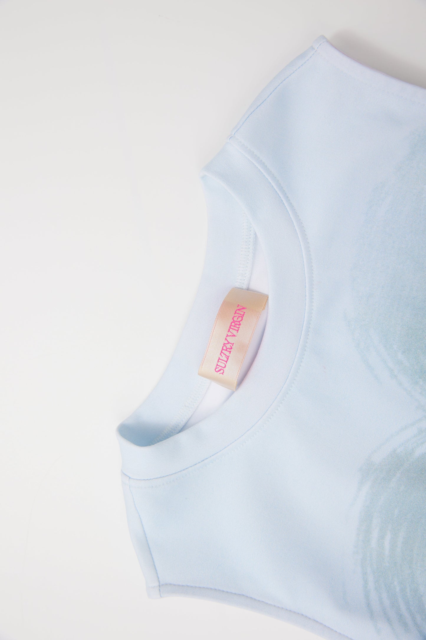 “Fuzzy Heart” Top Pastel Blue