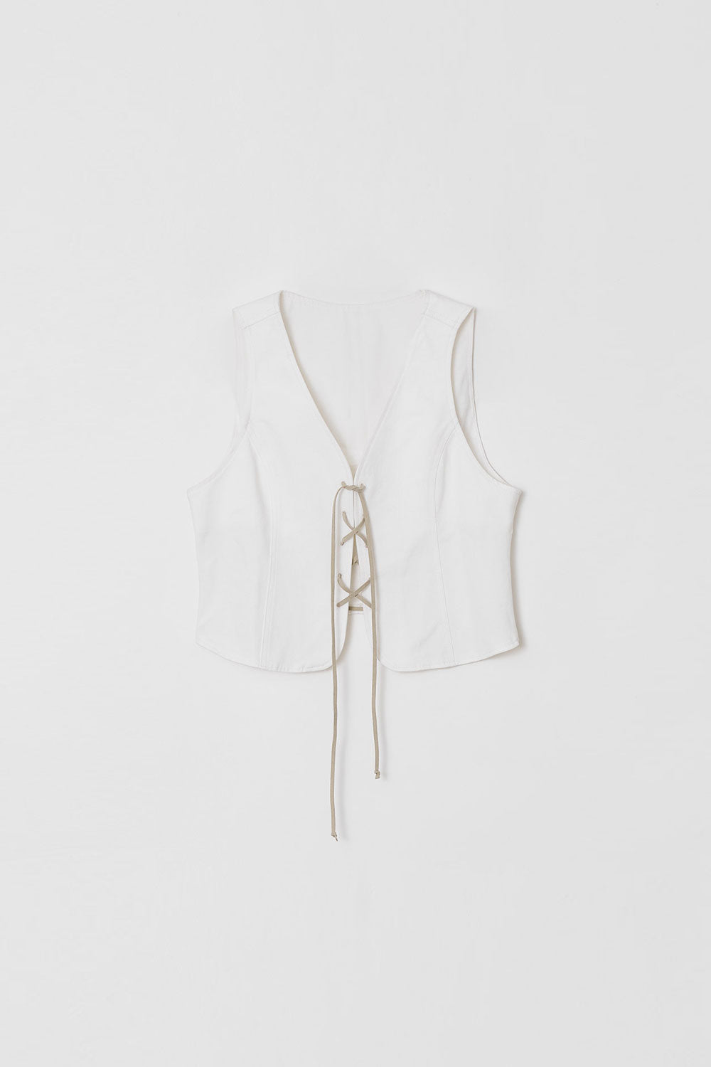 COTTON LACE UP VEST
