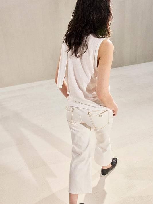 RIBBON SCARF VEST