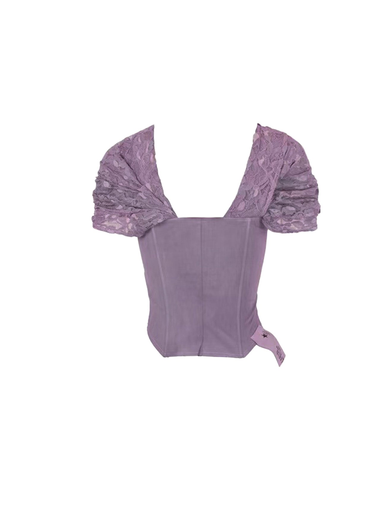 Wave V-Neck Off-Shoulder Top 2.0 Logwood Purple