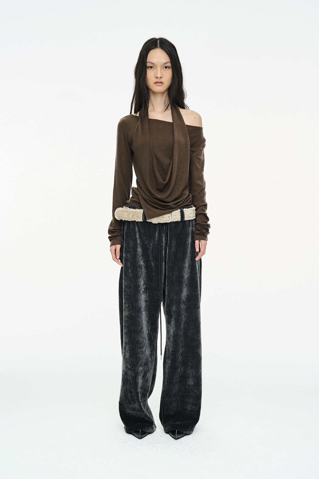 CORDUROY STRING PANTS / CHARCOAL