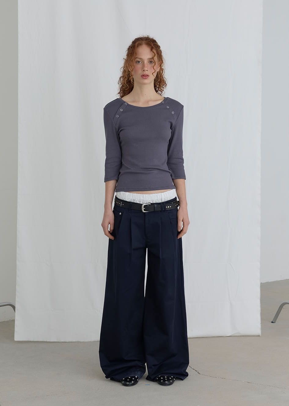 UNDERWEAR LAYERED TROUSERS - NAVY