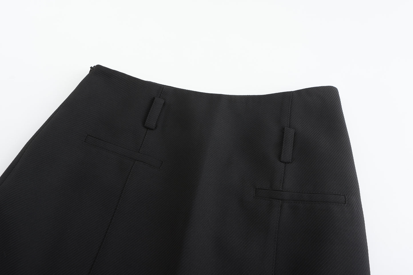 Mixed fabric suit irregular short skirt