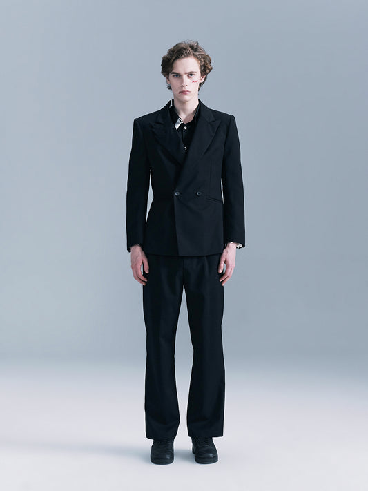 houndstooth Layered collar suit