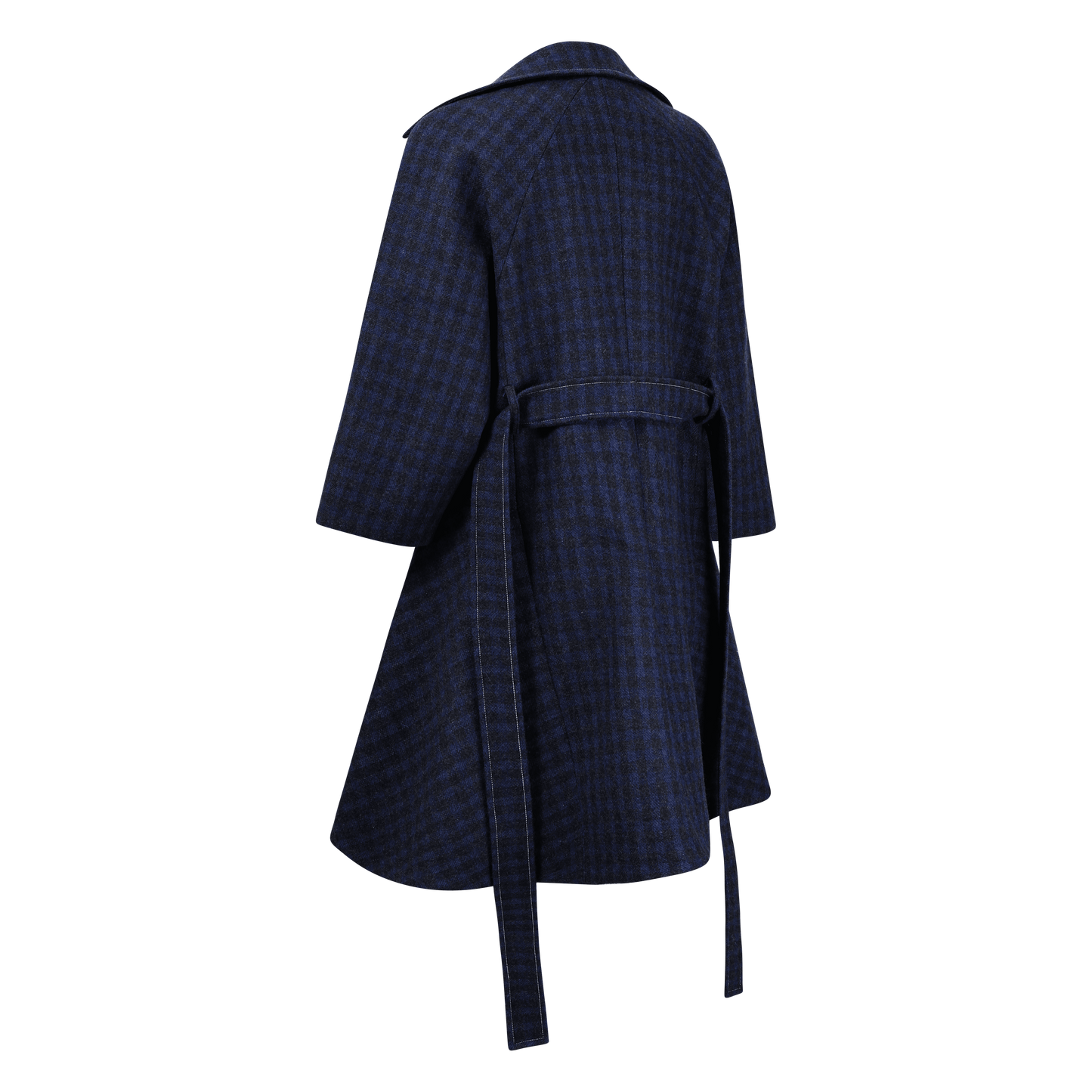 Checkered Kilted Trench Coat