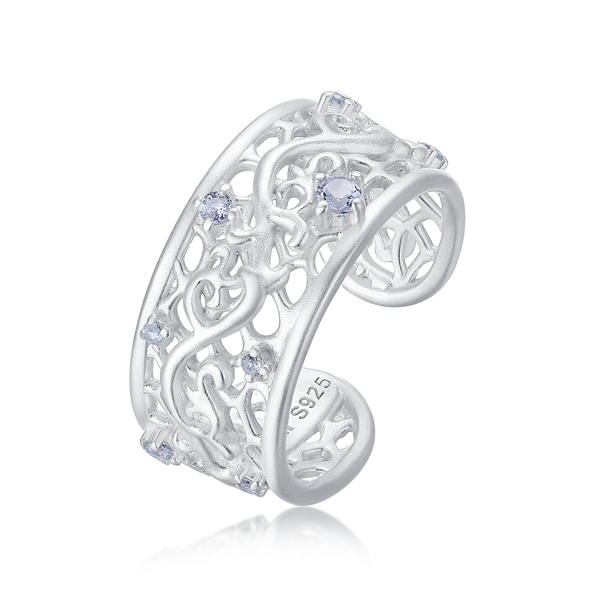 Embossed Vine Lace Ring