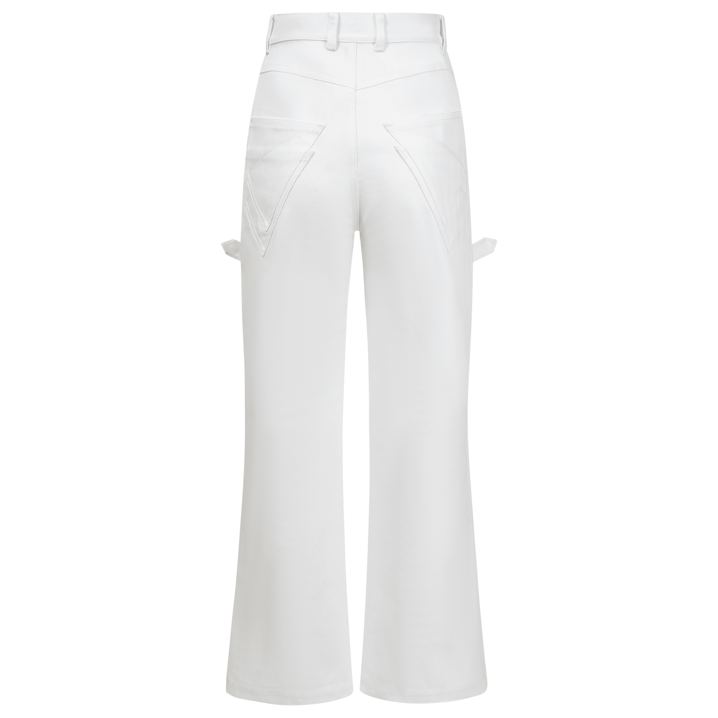 Belted layered jeans