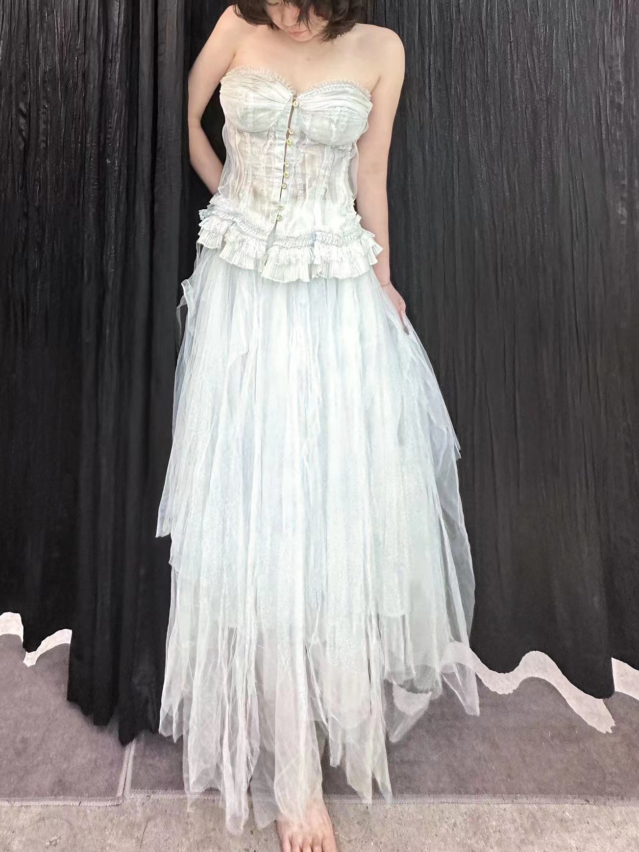 Bloody Mary Corset-blue