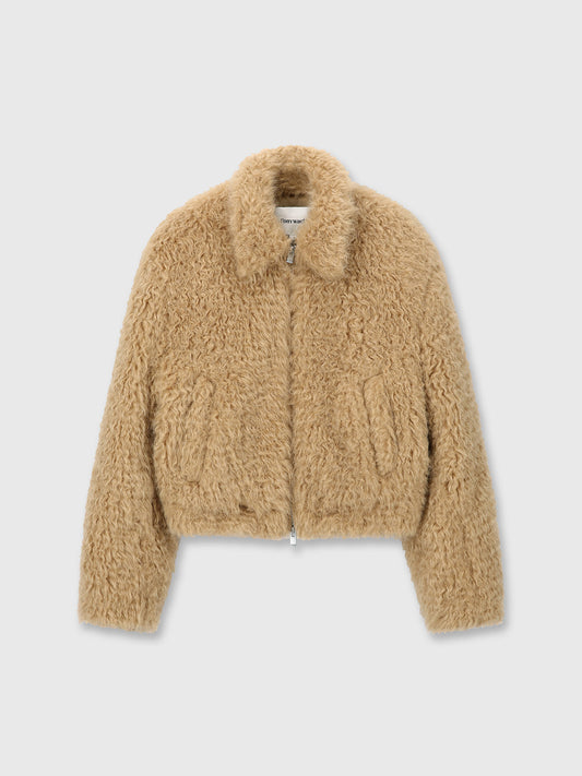 CROPPED FUR BLOUSON