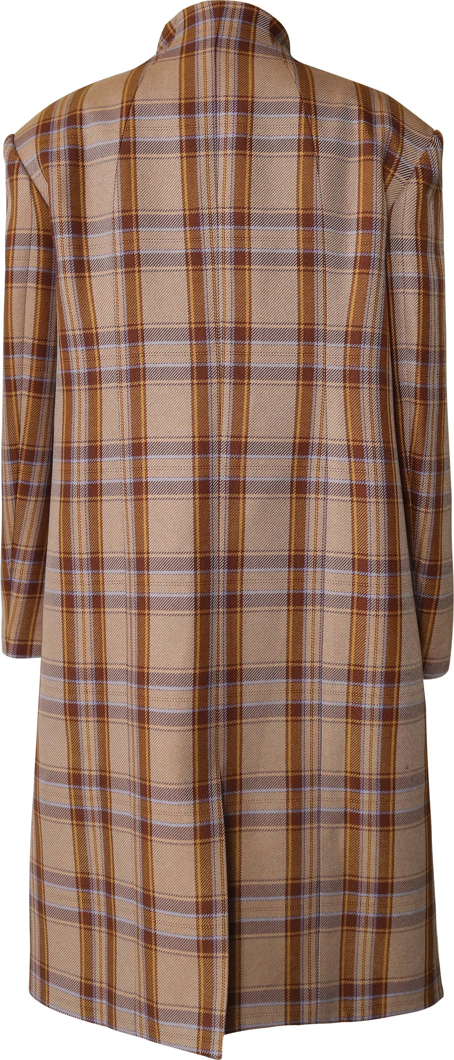 Retro Plaid Mid-Length Chinese-Style Coat