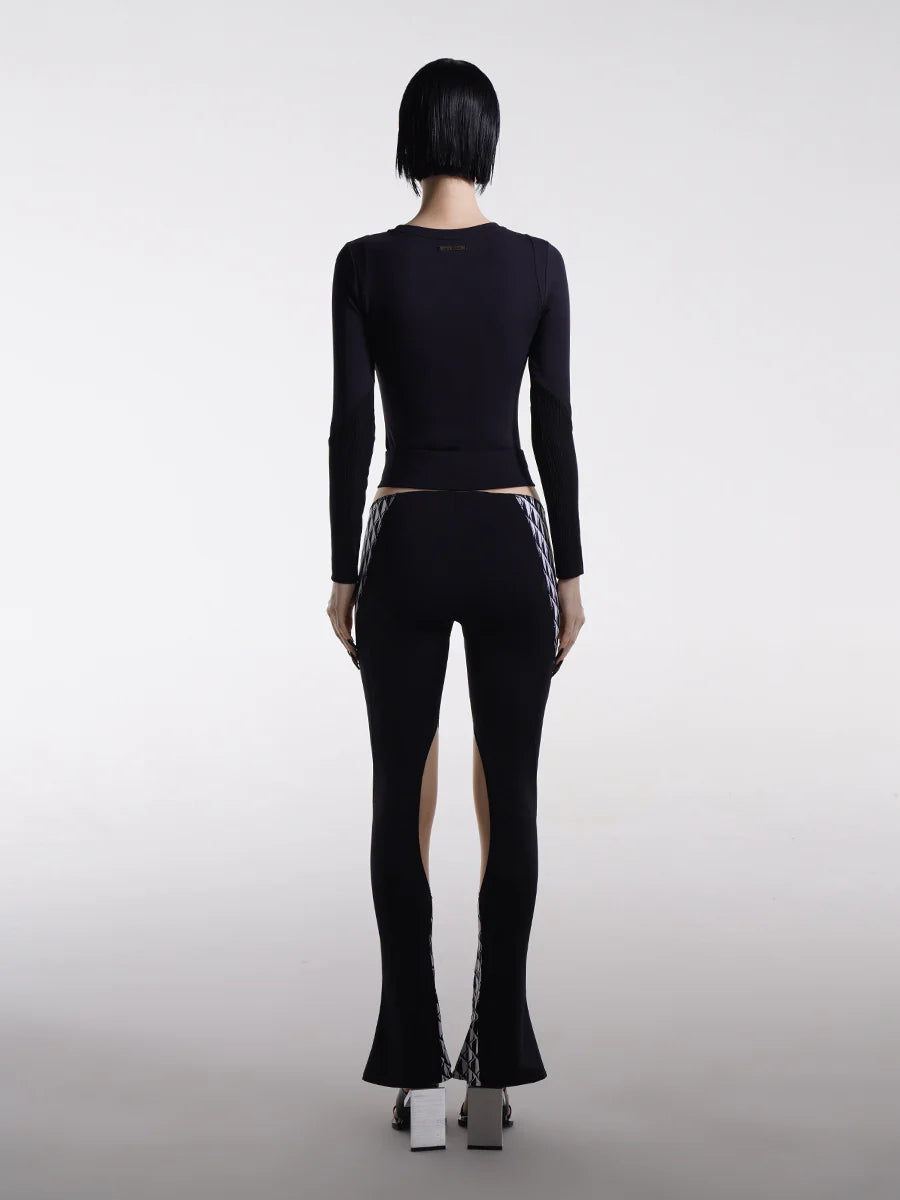 CUT-OUT SHOULDER BASIC SHIRT