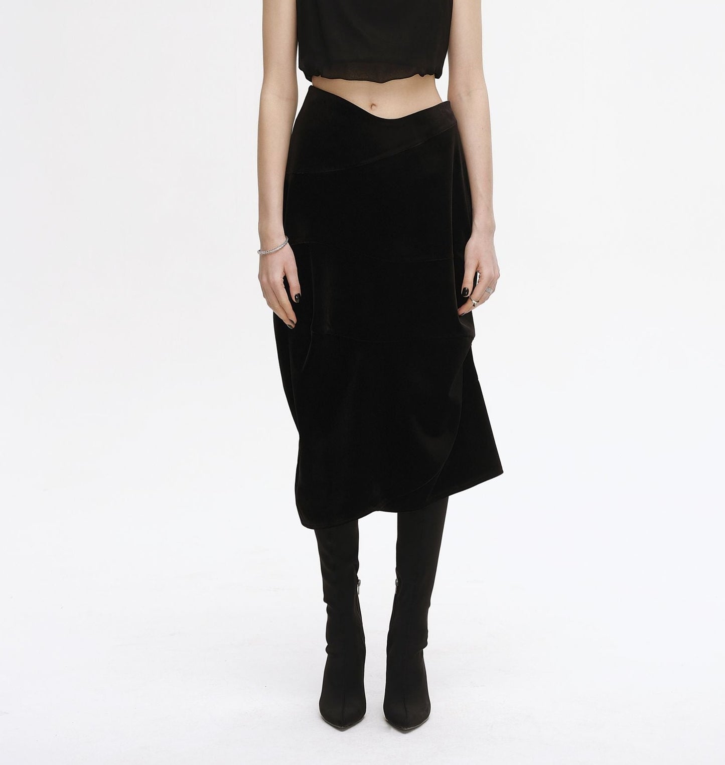Velvet A-line Skirt