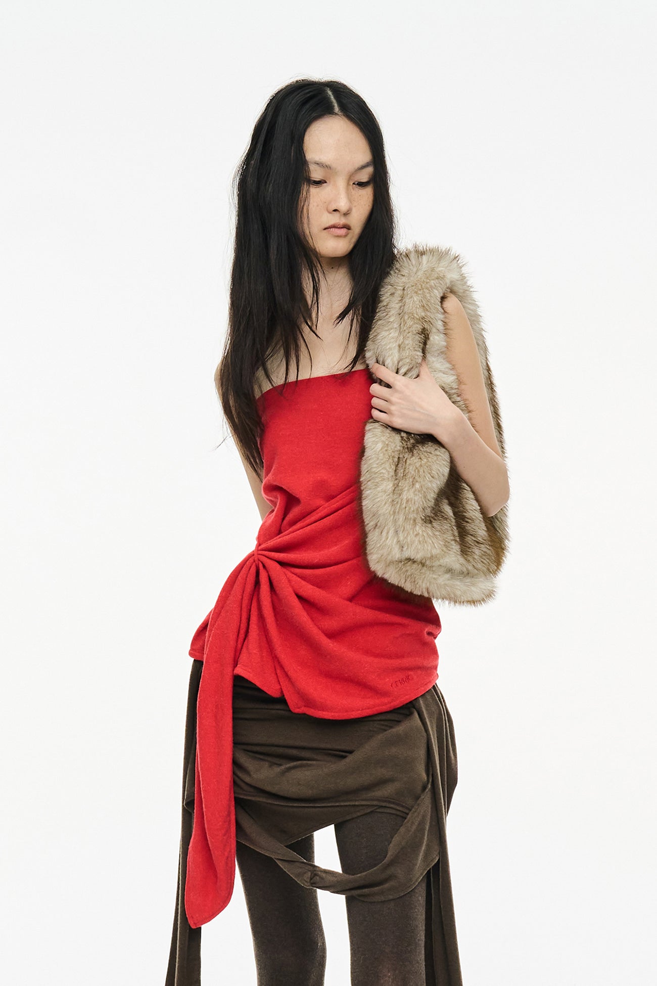 FUR TOTE BAG / BEIGE