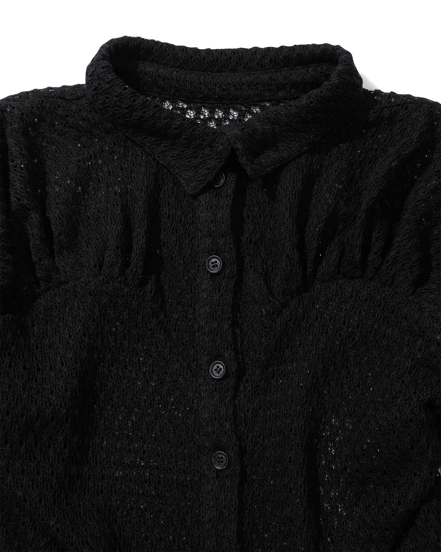 Knit Ruched Shirt, Silence