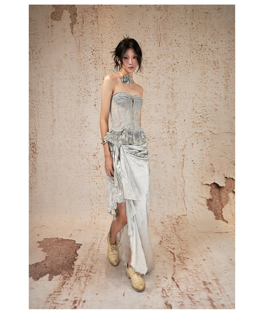 Magic Words Asymmetric Bodycon Skirt