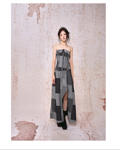 Deconstructed Asymmetric Maxi Skirt