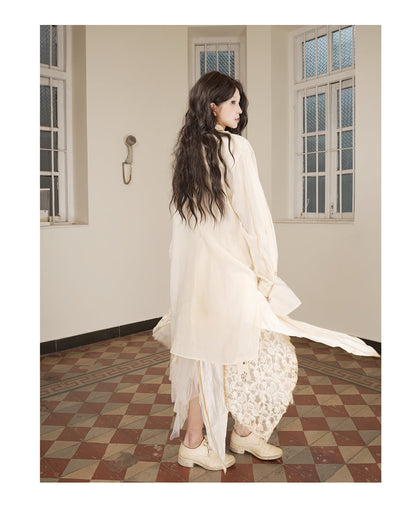 Floral Shirt Tea-Dyed Beige