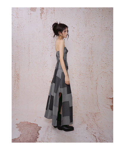 Deconstructed Asymmetric Maxi Skirt