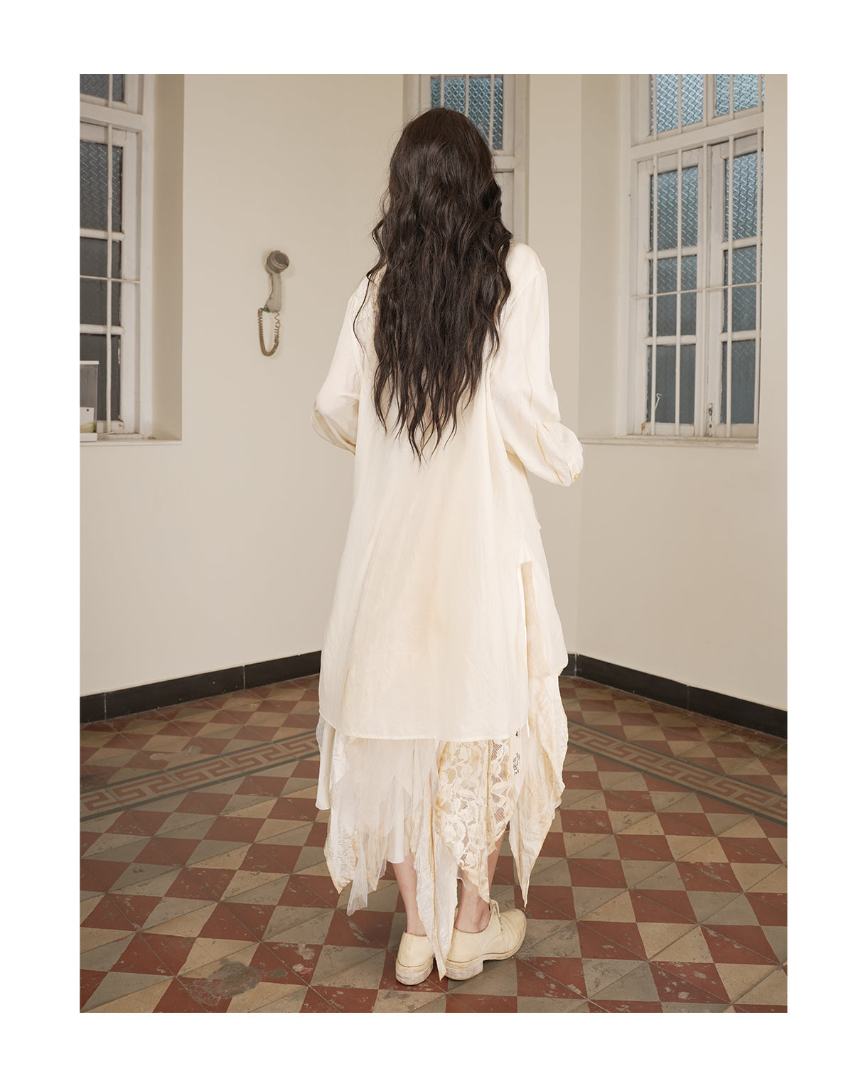 Floral Shirt Tea-Dyed Beige