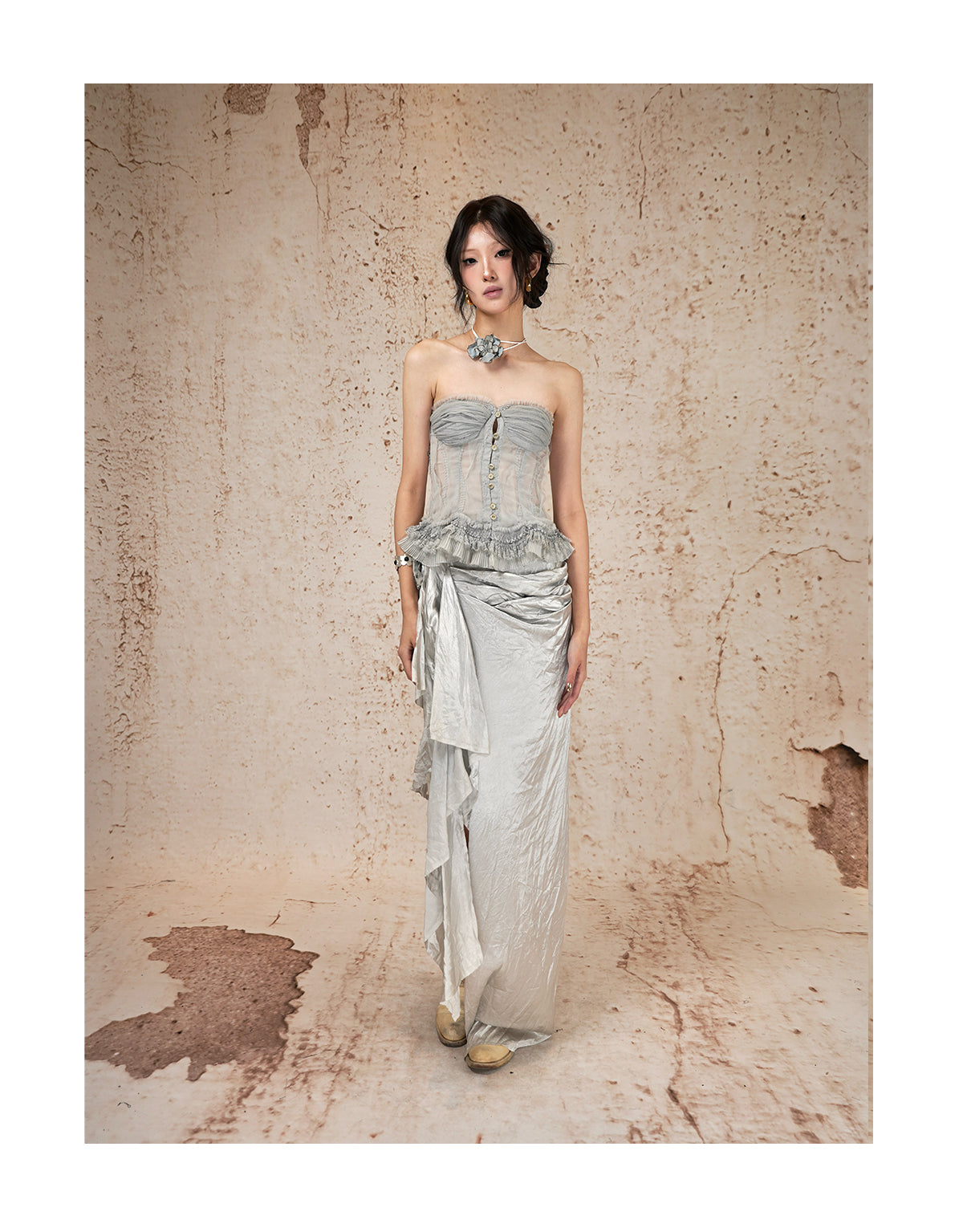 Magic Words Asymmetric Bodycon Skirt
