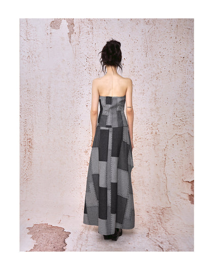 Deconstructed Asymmetric Maxi Skirt