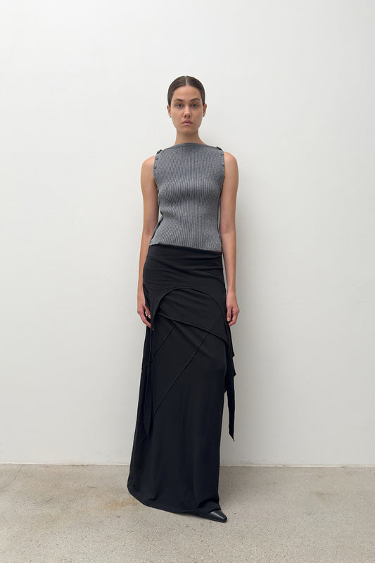 TWO WAY BUTTON TUBE TOP/SKIRT