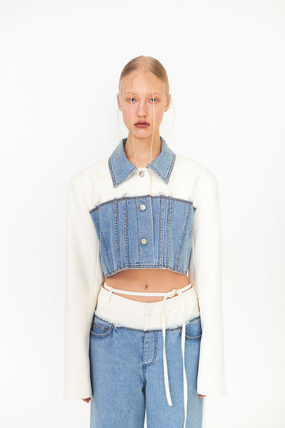 DENIM MIXED JACKET
