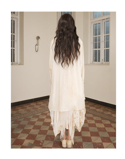 Floral Shirt Tea-Dyed Beige