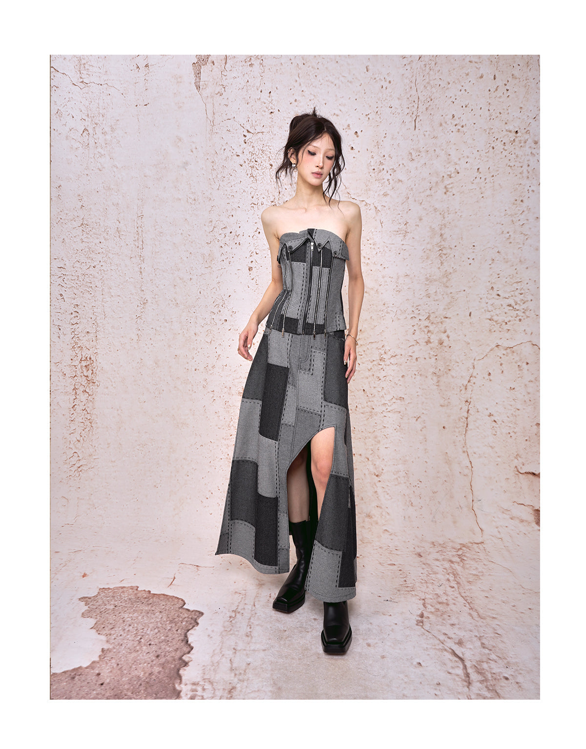 Deconstructed Fold-Over Bandeau Top