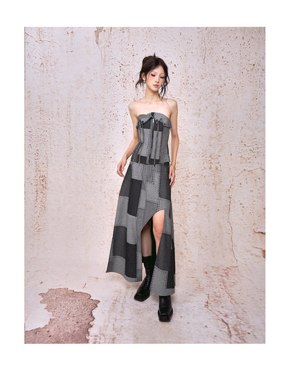 Deconstructed Fold-Over Bandeau Top