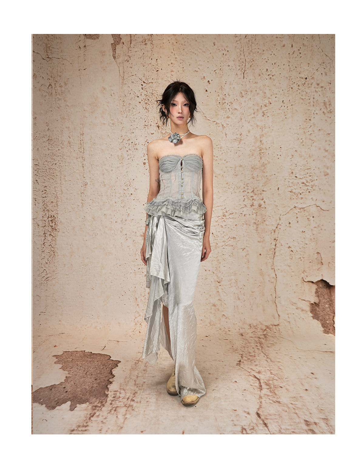 Magic Words Asymmetric Bodycon Skirt