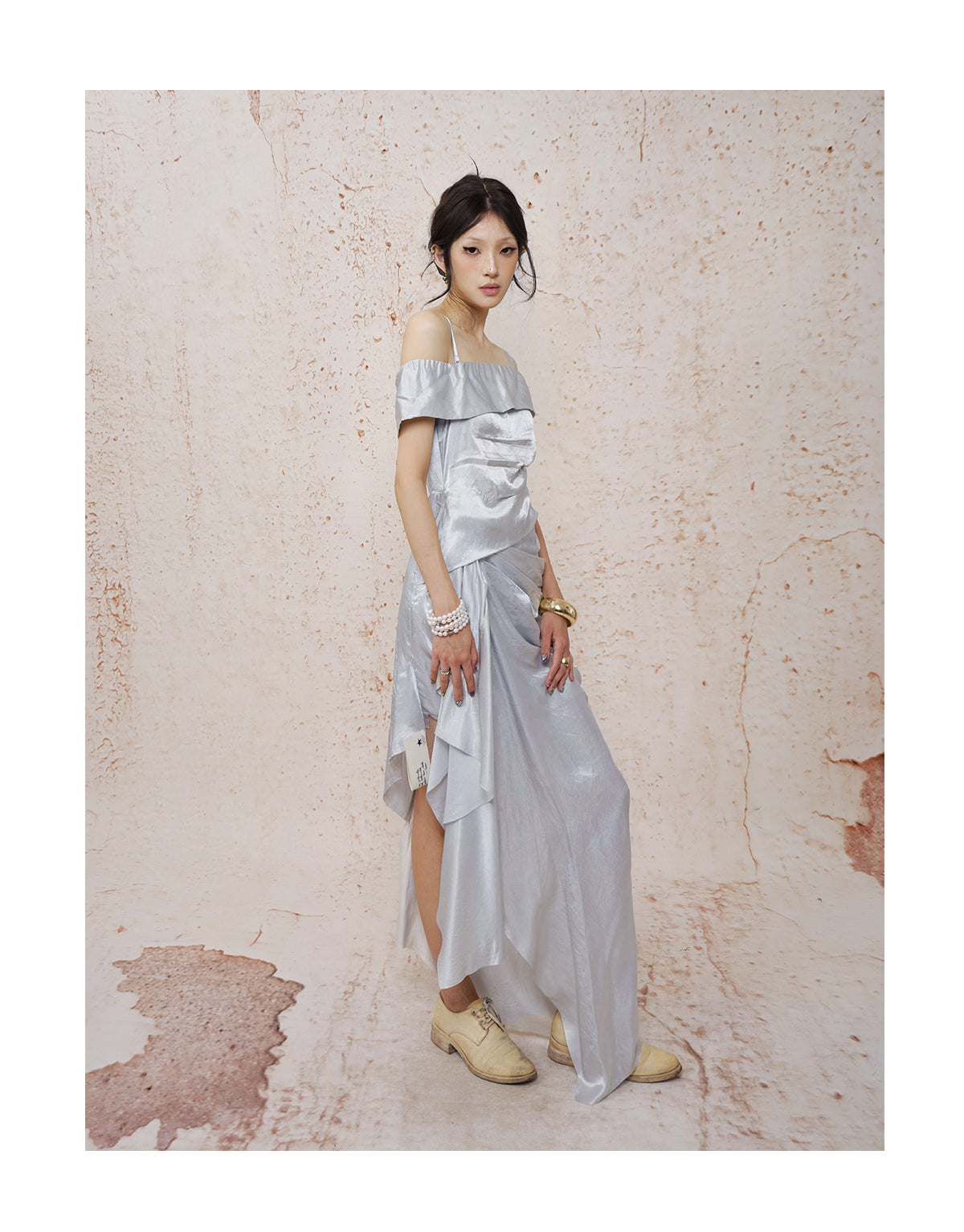 Magic Whisper Off-Shoulder Maxi Dress with Detachable Straps