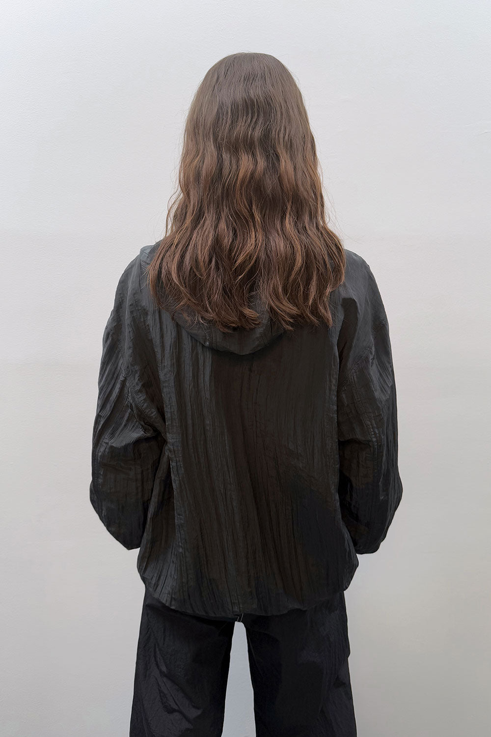 CREASE HOODIE ZIP UP BLACK