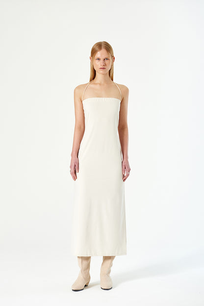 STRETCHY MAXI DRESS Beige