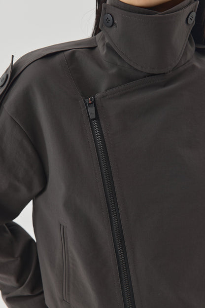 Shoulder Strap Cropped Jacket