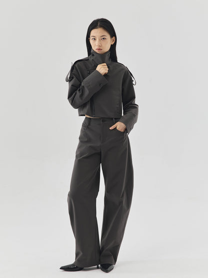 High Waist Curved Pants