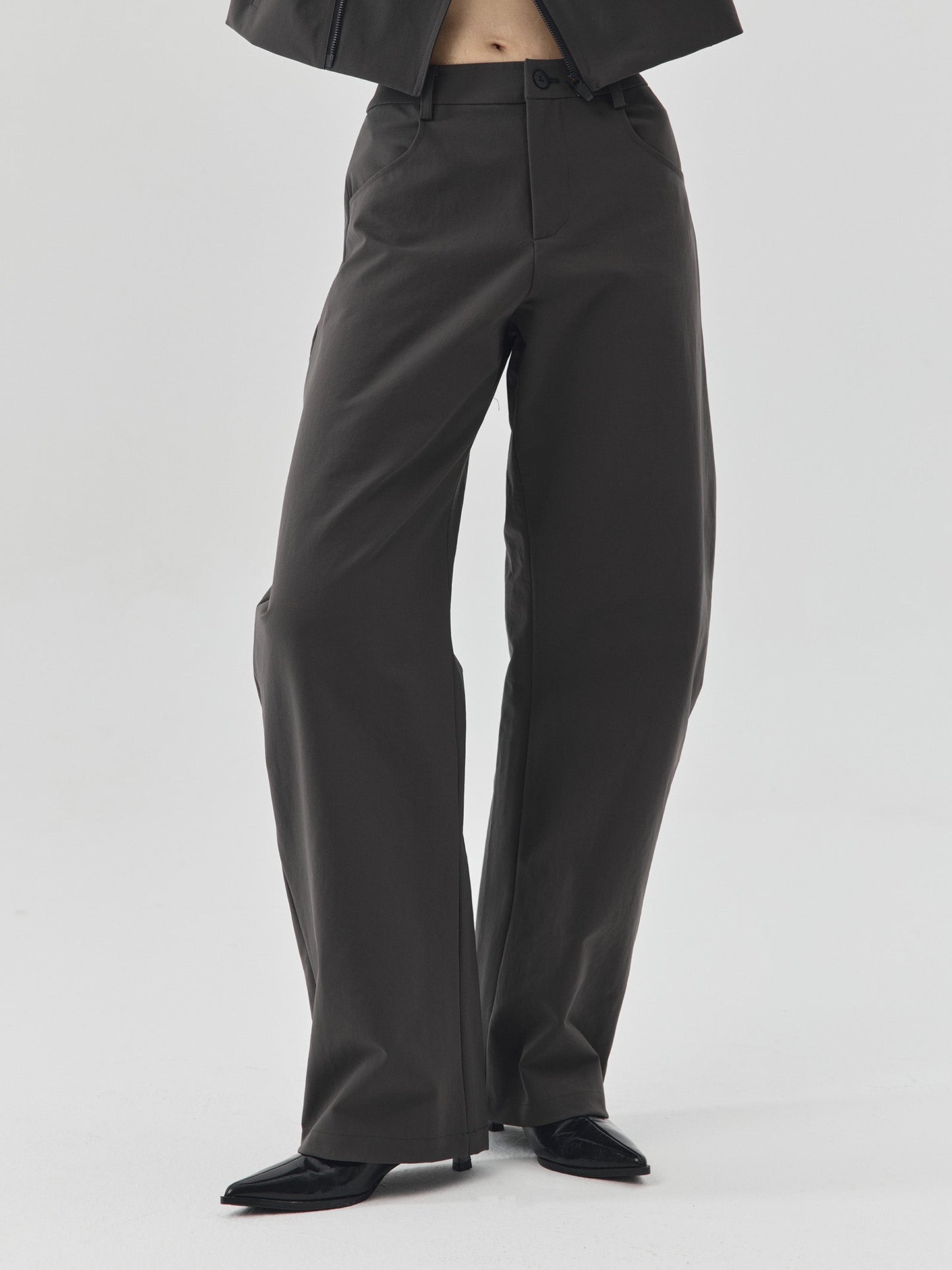 Shoulder Strap Cropped Jacket